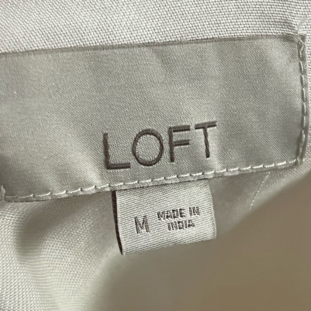 Loft Utility Jacket Snap Button Drawstring In Ivo… - image 8